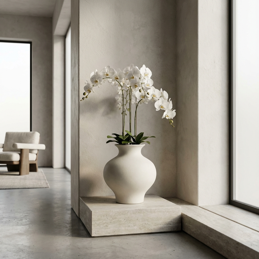 Beyaz Orkide Aranjmanı
